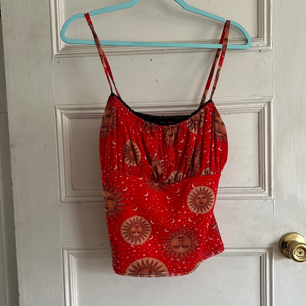 Urban outfitters red celestial tank top